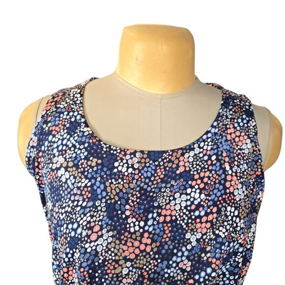 Kaileigh Stitch Fix Women XL Tasha Knit Mini Dress Ditsy Floral Navy Stretch NWT - Picture 4 of 15